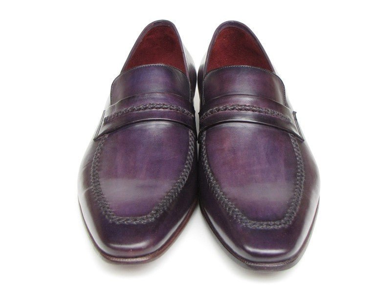 Paul Parkman Men's Purple Loafers Handmade Slip - On Shoes (ID068 - RP)