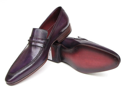 Paul Parkman Men's Purple Loafers Handmade Slip - On Shoes (ID068 - RP)