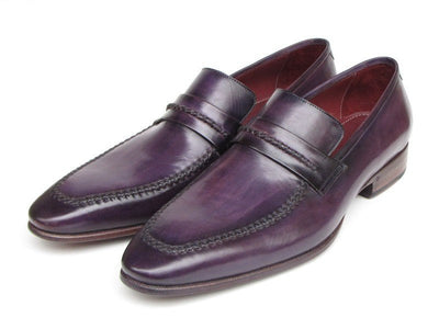Paul Parkman Men's Purple Loafers Handmade Slip - On Shoes (ID068 - RP)