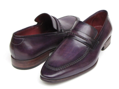Paul Parkman Men's Purple Loafers Handmade Slip - On Shoes (ID068 - RP)