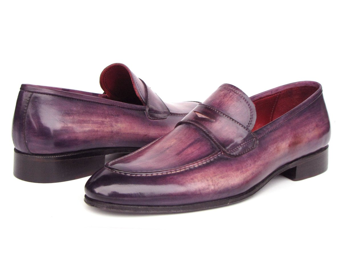 Paul Parkman Men's Purple Patina Penny Loafers (ID17PRP33)
