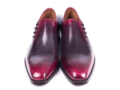 Paul Parkman Men's Side Lace Oxfords Purple and Gray (ID846F11)