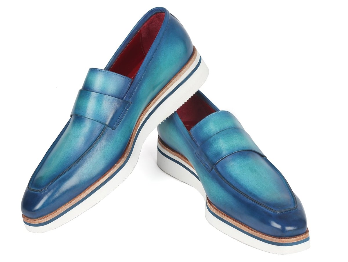 Paul Parkman Men's Smart Casual Loafers in Blue