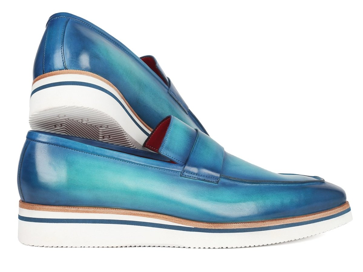 Paul Parkman Men's Smart Casual Loafers in Blue