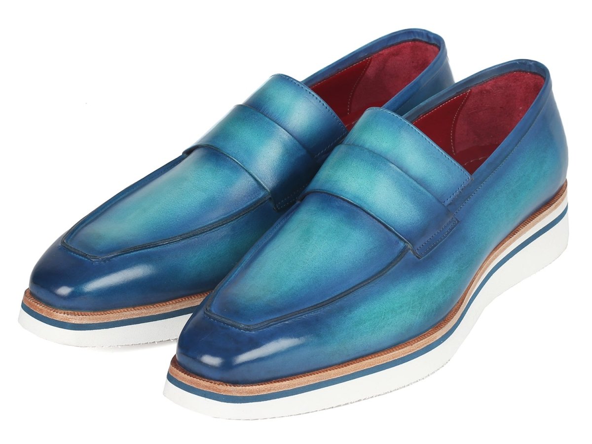 Paul Parkman Men's Smart Casual Loafers in Blue