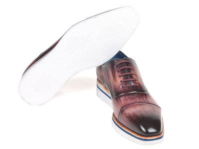 Paul Parkman Men's Smart Casual Oxfords Purple Leather (ID185 PRP LTH)