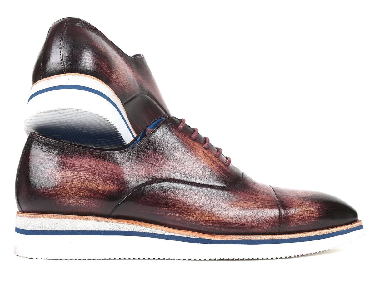 Paul Parkman Men's Smart Casual Oxfords Purple Leather (ID185 PRP LTH)