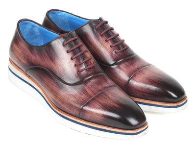 Paul Parkman Men's Smart Casual Oxfords Purple Leather (ID185 PRP LTH)