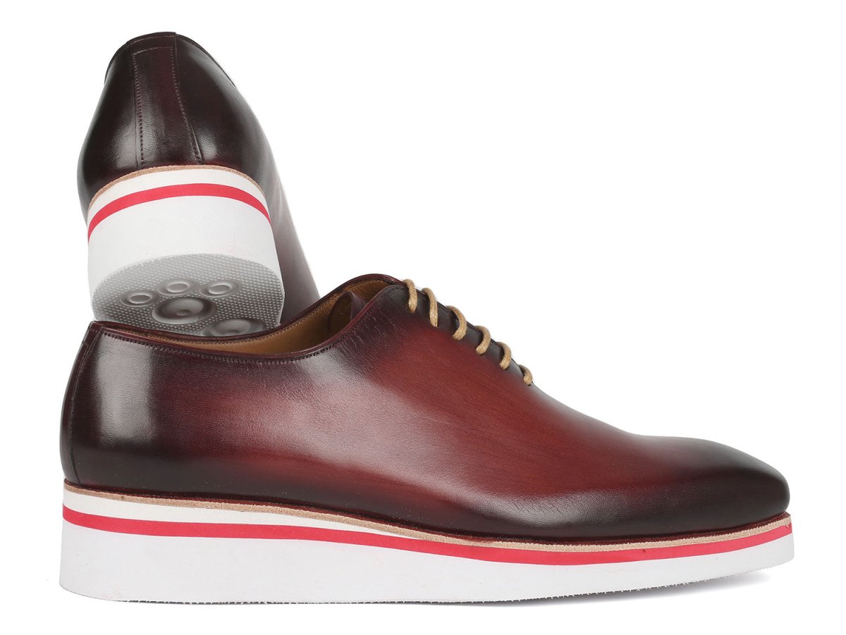 Paul Parkman Men's Smart Casual Wholecut Oxfords Bordeaux (ID191 BRD)