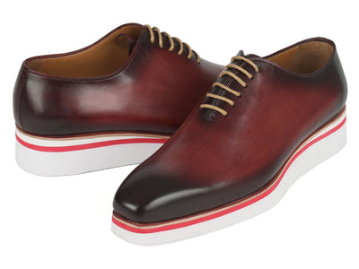 Paul Parkman Men's Smart Casual Wholecut Oxfords Bordeaux (ID191 BRD)