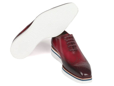 Paul Parkman Men's Smart Casual Wingtip Oxfords Bordeaux (ID188 BRD)