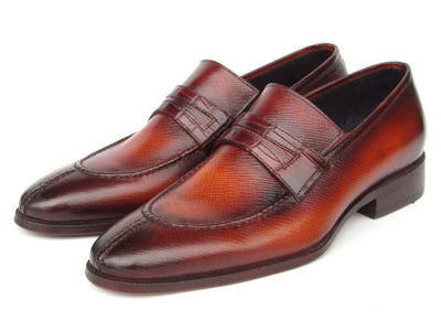 Paul Parkman Men's Split Toe Loafer Shoes Tobacco (ID694TB25)