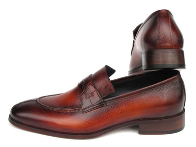 Paul Parkman Men's Split Toe Loafer Shoes Tobacco (ID694TB25)