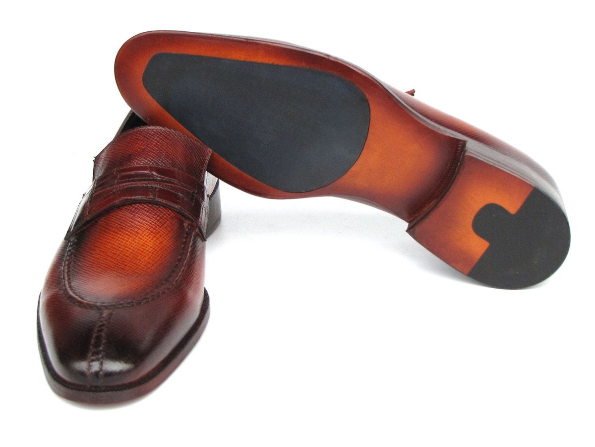 Paul Parkman Men's Split Toe Loafer Shoes Tobacco