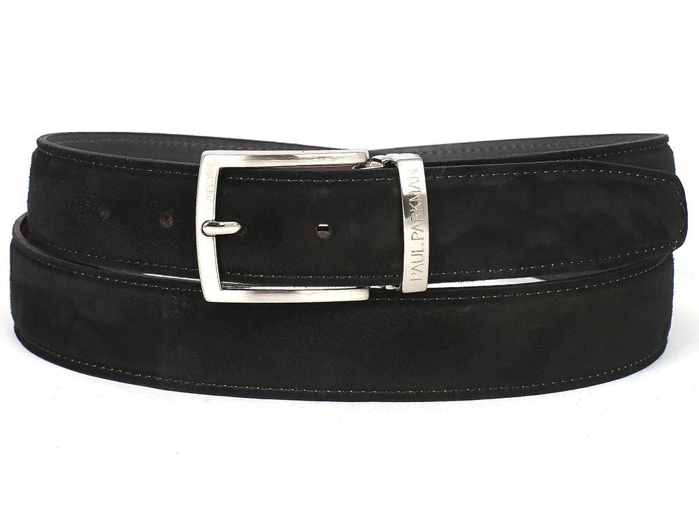 Paul Parkman Men's Suede Belt in Black