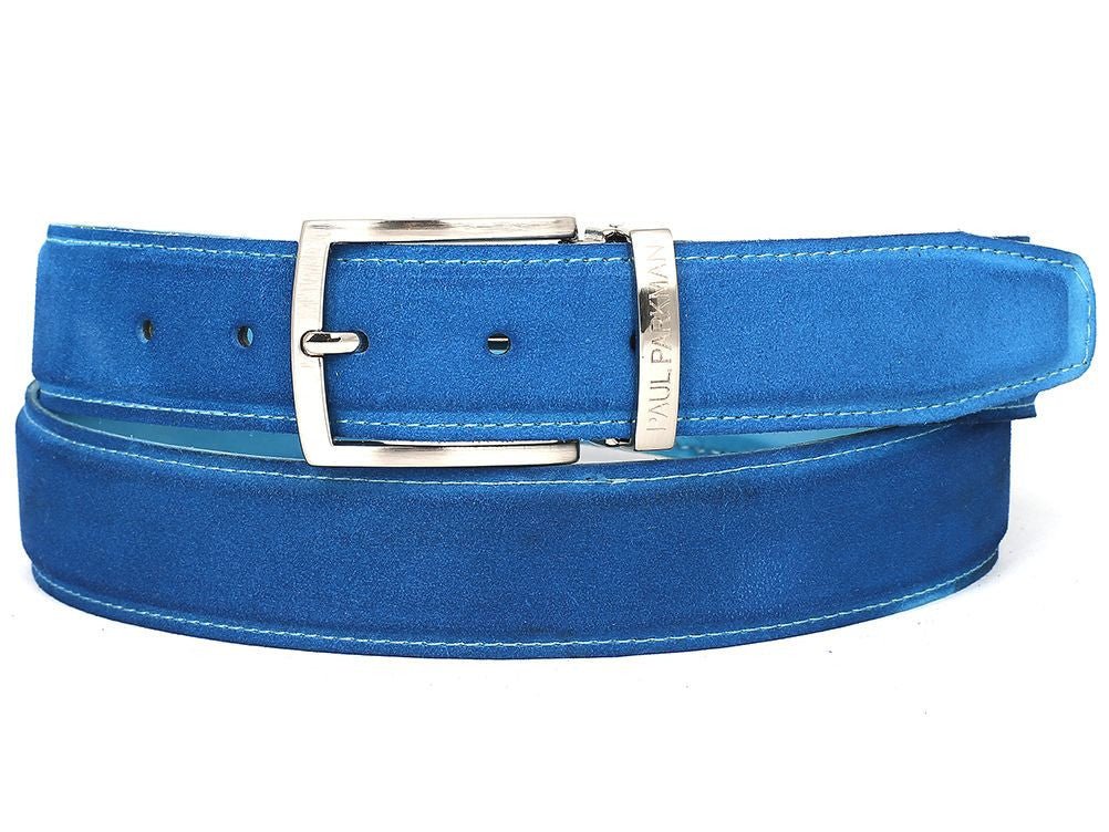 Paul Parkman Men's Suede Belt in Blue