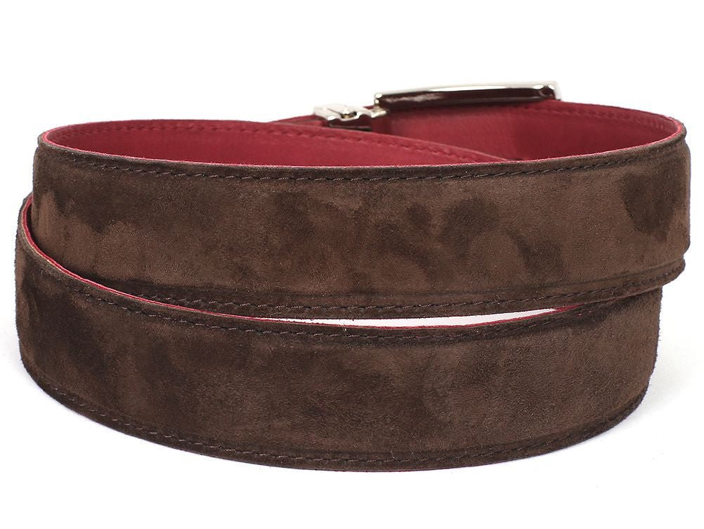 Paul Parkman Men's Suede Belt in Brown