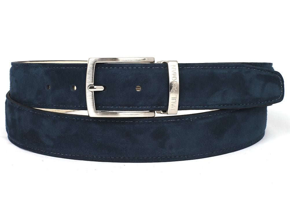 Paul Parkman Men's Suede Belt in Navy