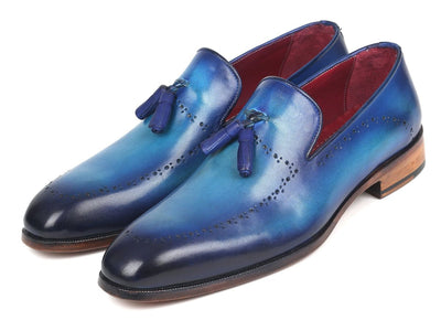 Paul Parkman Men's Tassel Loafer Blue (ID66T82 BLU)