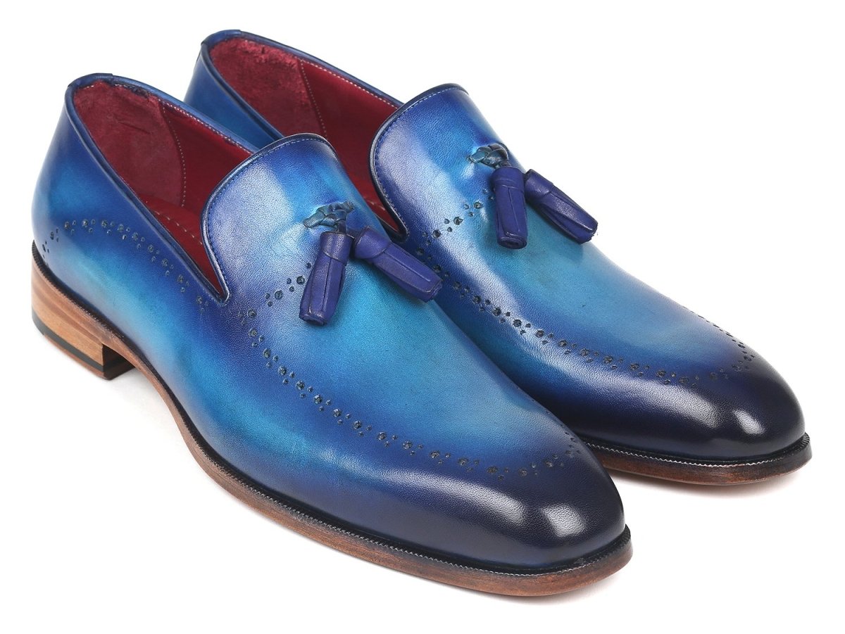 Paul Parkman Men's Tassel Loafer Blue (ID66T82 BLU)