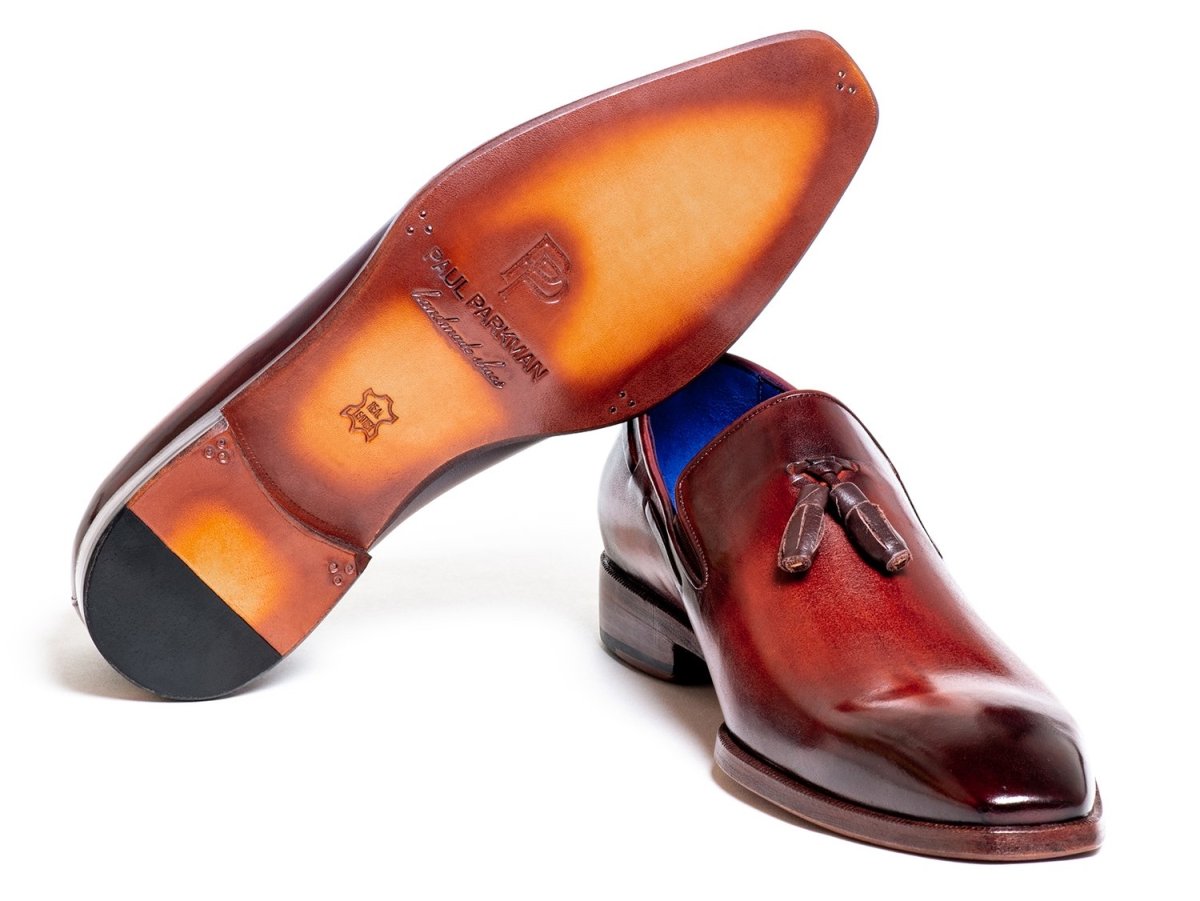 Paul Parkman Men's Tassel Loafer Garnet Brown (ID5141GBRW)