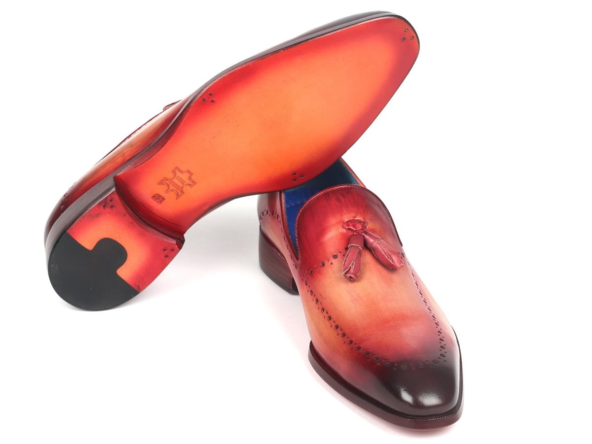 Paul Parkman Men's Tassel Loafer in Burgundy