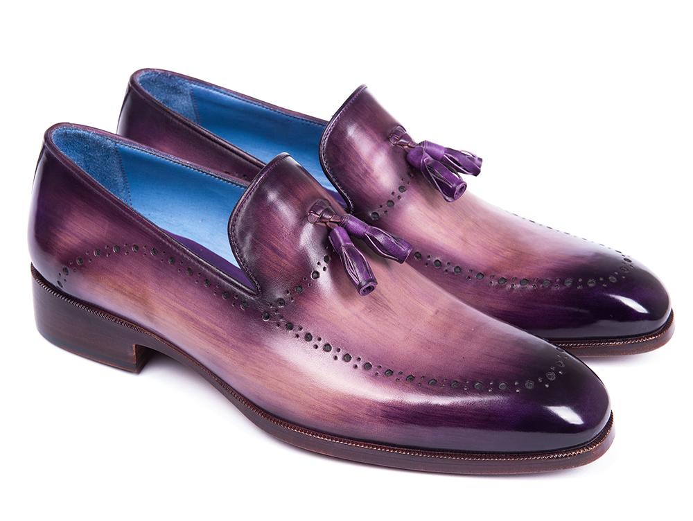 Paul Parkman Men's Tassel Loafer Purple (ID66T80 - PRP)