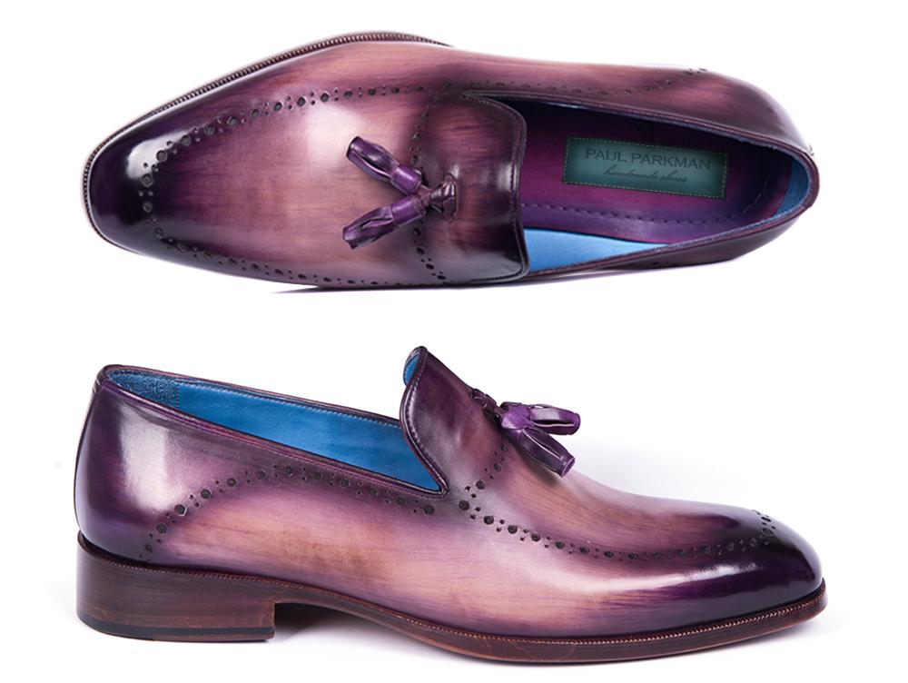 Paul Parkman Men's Tassel Loafer Purple (ID66T80 - PRP)