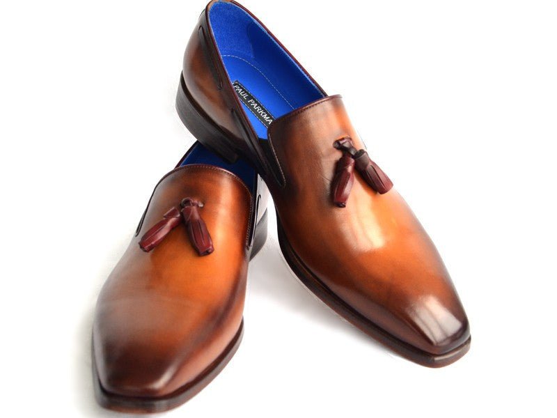 Paul Parkman Men's Tassel Loafer Walnut Leather Sole Leather Upper (ID5141 - WALNUT)