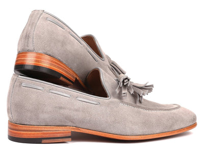 Paul Parkman Men's Tassel Loafers Grey Suede (IDGRY32FG)