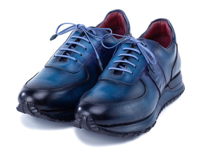 Paul Parkman Men's Turquoise and Purple Patina Sneakers (IDLP207TQP)