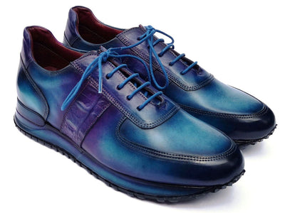 Paul Parkman Men's Turquoise and Purple Patina Sneakers