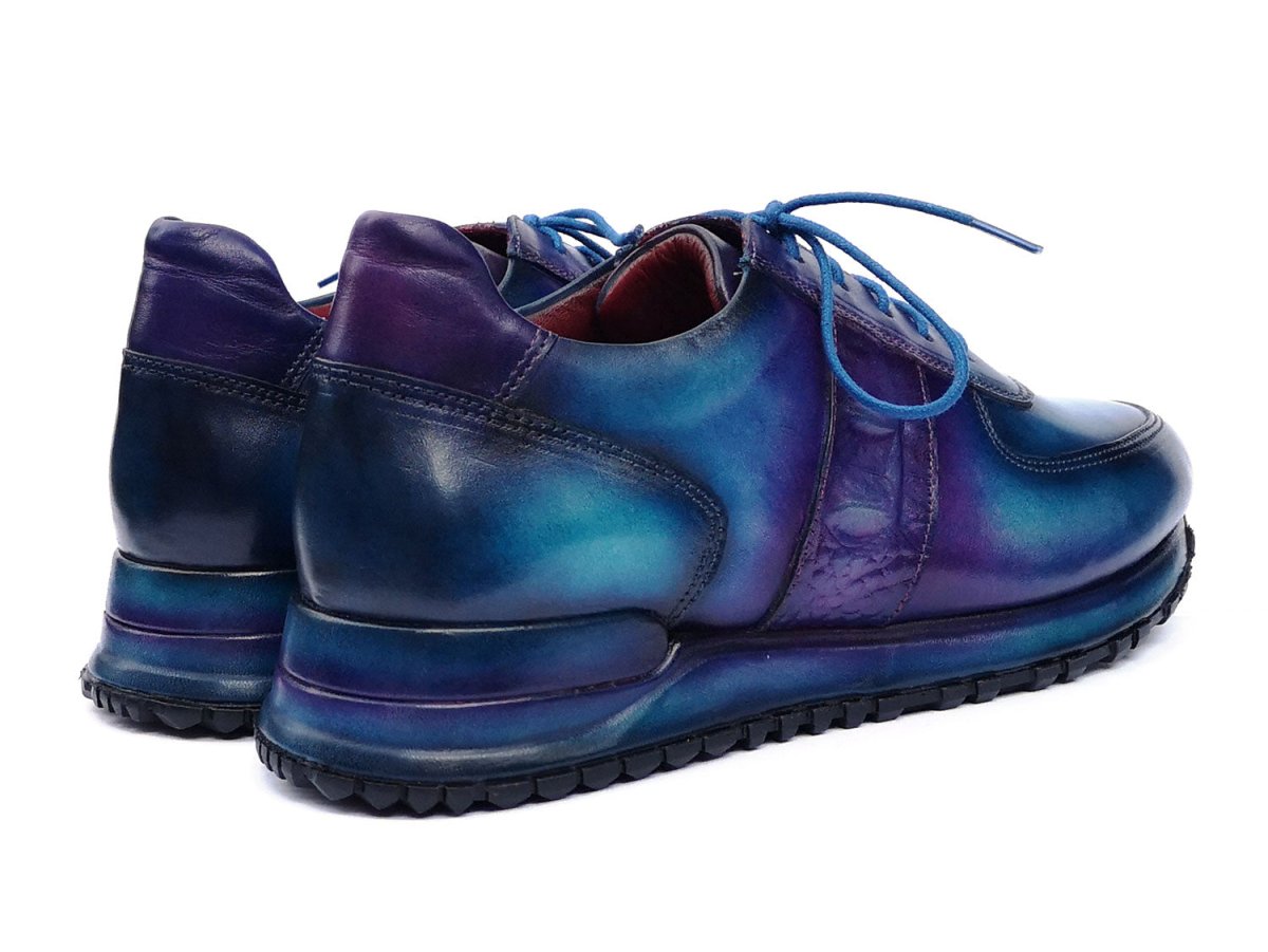 Paul Parkman Men's Turquoise and Purple Patina Sneakers