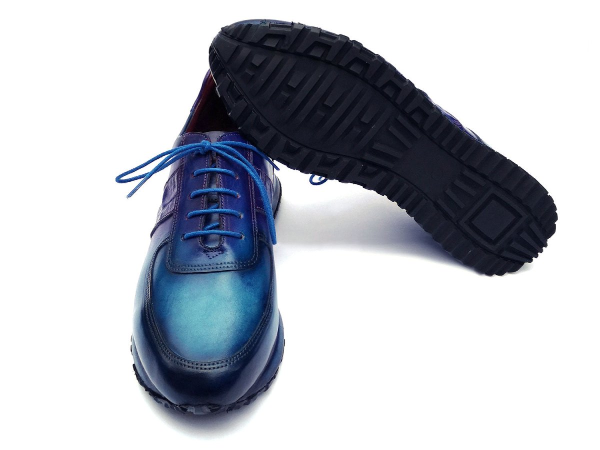 Paul Parkman Men's Turquoise and Purple Patina Sneakers
