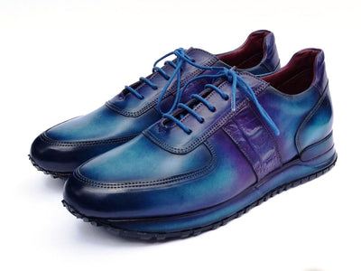 Paul Parkman Men's Turquoise and Purple Patina Sneakers