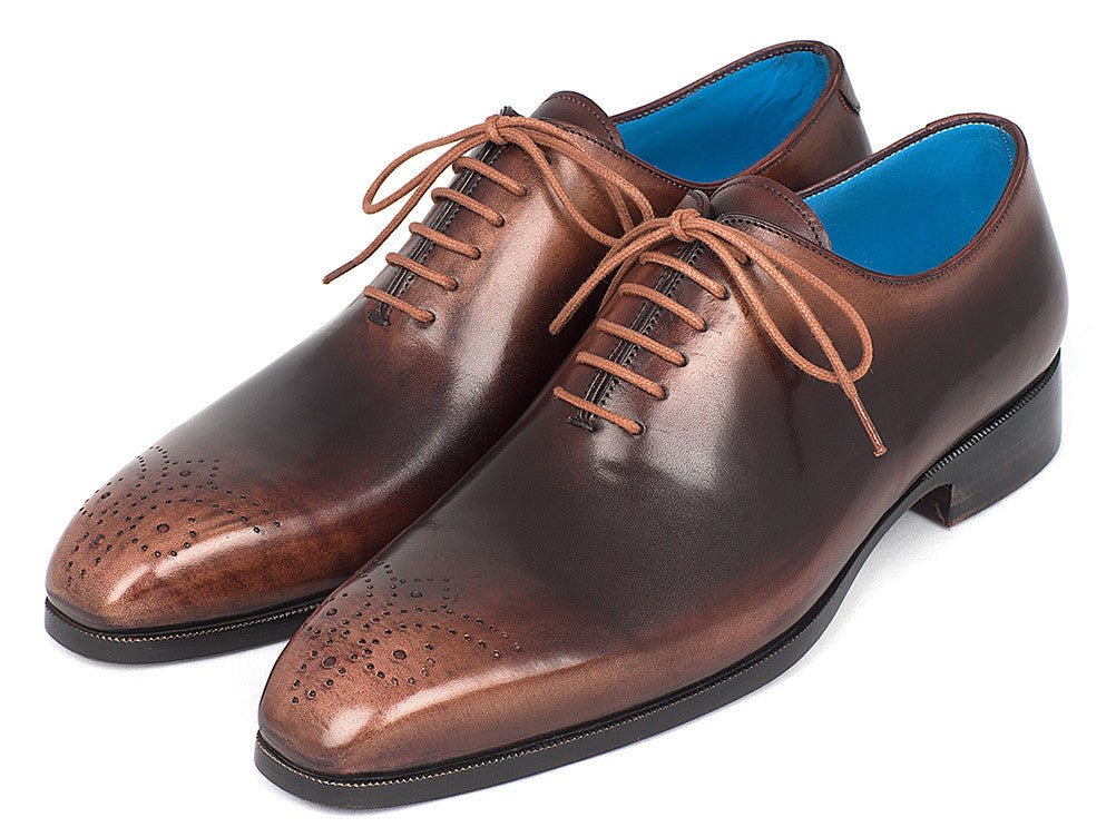 Paul Parkman Men's Wholecut Oxfords in Camel and Brown