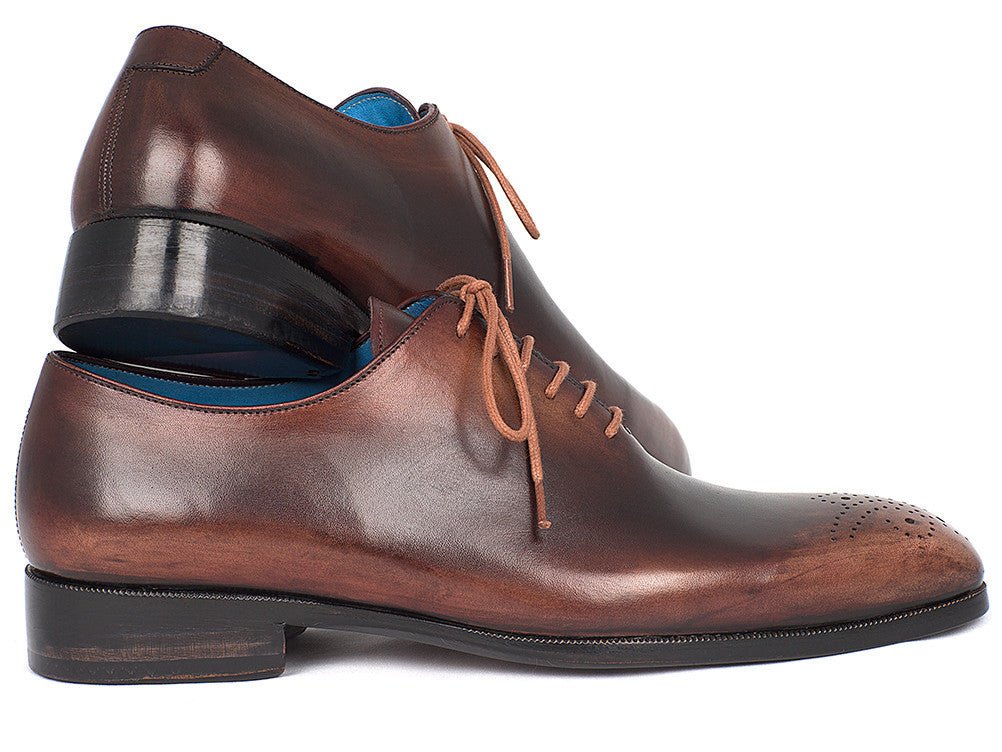 Paul Parkman Men's Wholecut Oxfords in Camel and Brown