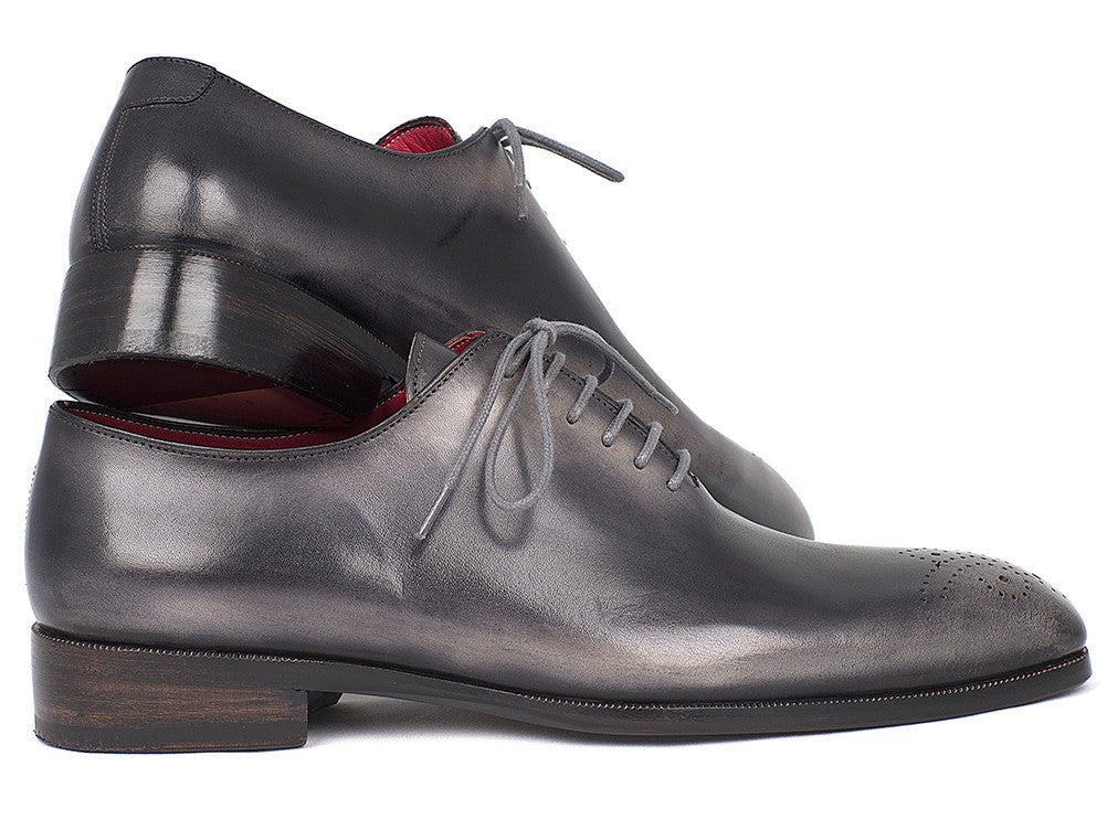 Paul Parkman Men's Wholecut Oxfords in Gray and Black