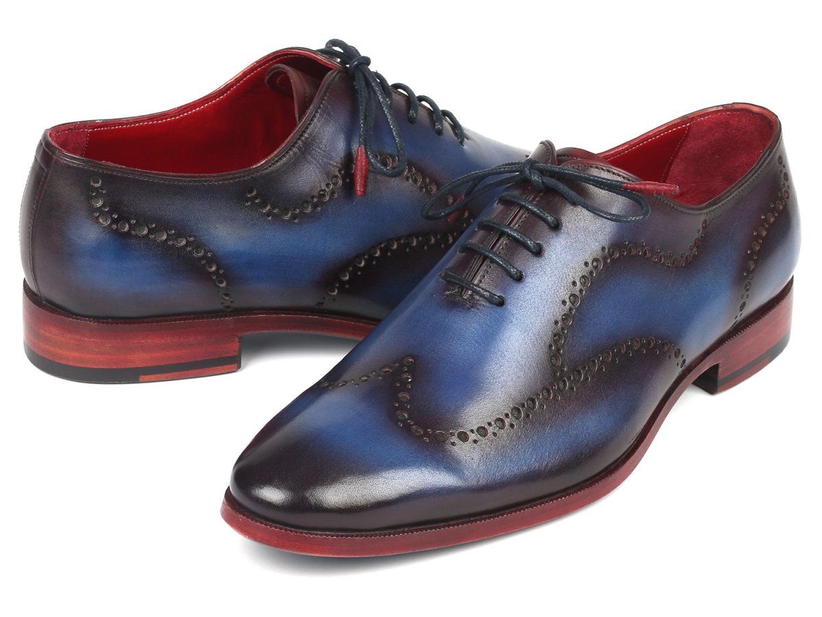 Paul Parkman Men's Wingtip Oxfords Blue and Purple (ID741 PRP)