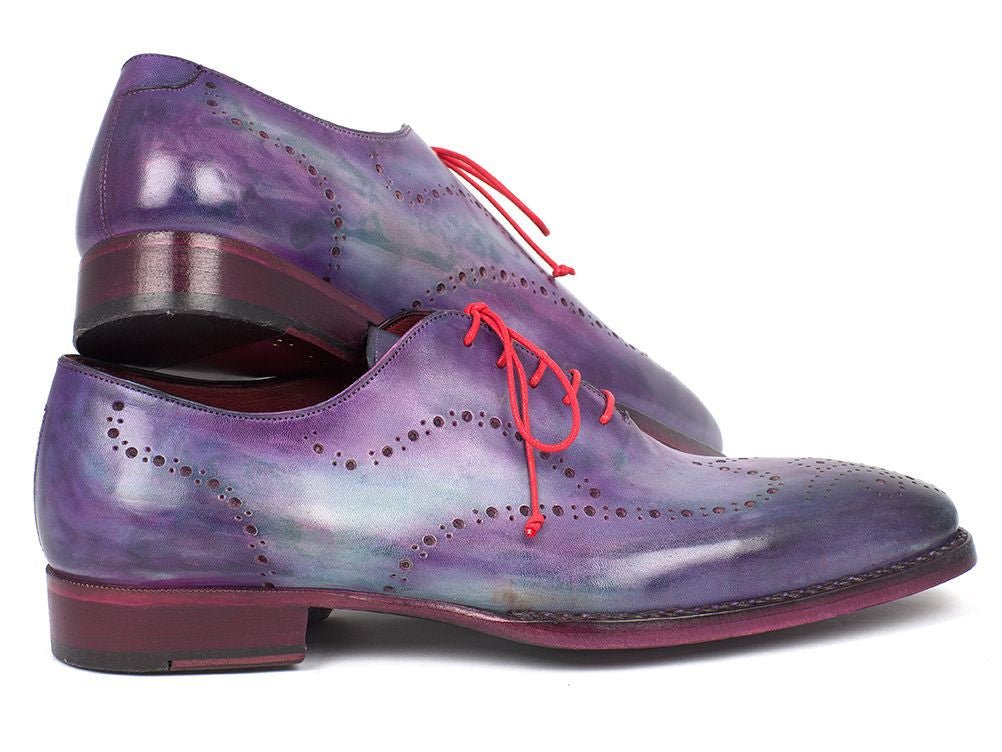 Paul Parkman Men's Wingtip Oxfords Goodyear Welted Purple (ID87PRP11)