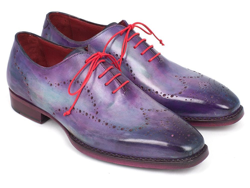 Paul Parkman Men's Wingtip Oxfords Goodyear Welted Purple (ID87PRP11)