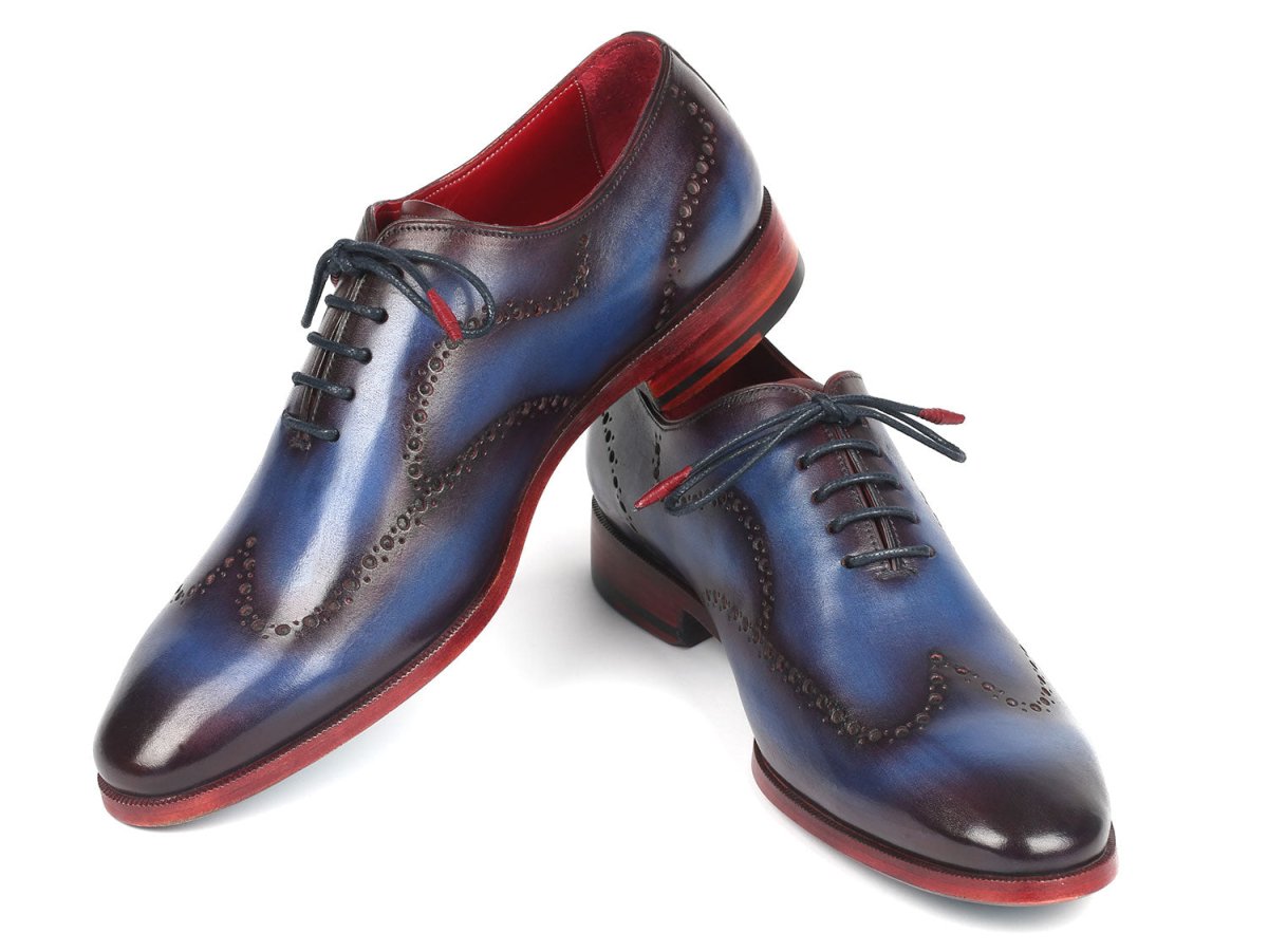 Paul Parkman Men's Wingtip Oxfords in Blue and Purple