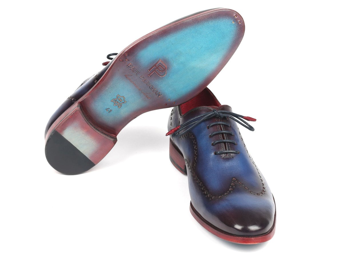 Paul Parkman Men's Wingtip Oxfords in Blue and Purple