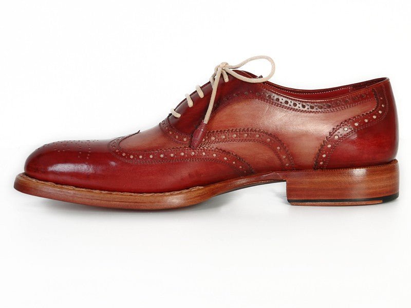 Paul Parkman Men's Wingtip Oxfords in Bordeaux and Camel