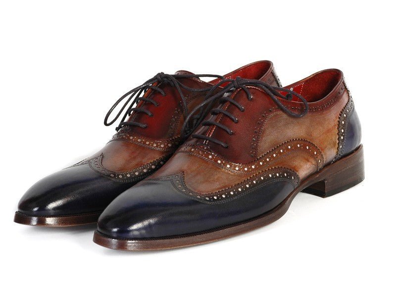 Paul Parkman Men's Wingtip Oxfords in Navy, Camel and Bordeaux