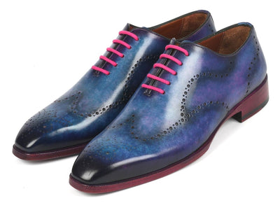 Paul Parkman Men's Wingtip Oxfords Parliament Blue (ID741 PAR)