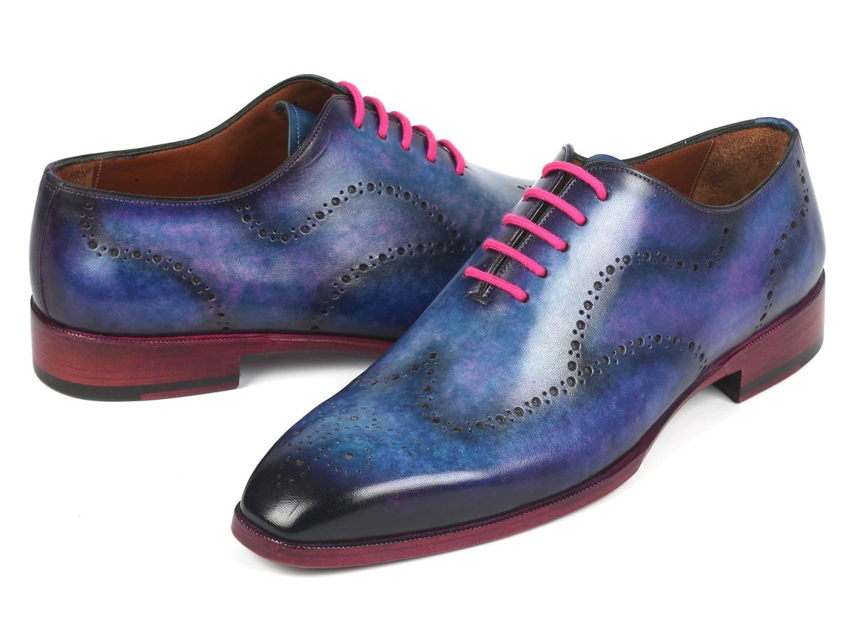 Paul Parkman Men's Wingtip Oxfords Parliament Blue (ID741 PAR)