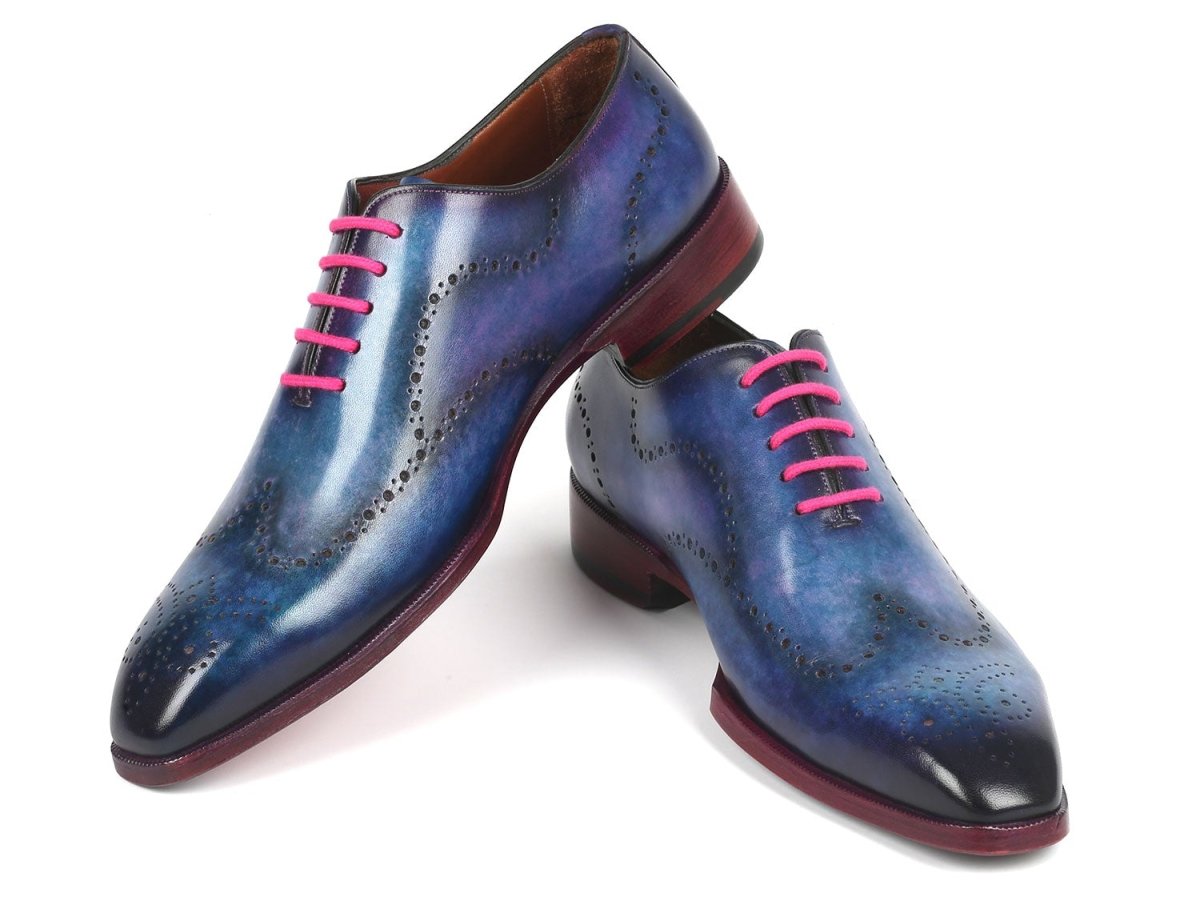 Paul Parkman Men's Wingtip Oxfords Parliament Blue (ID741 PAR)