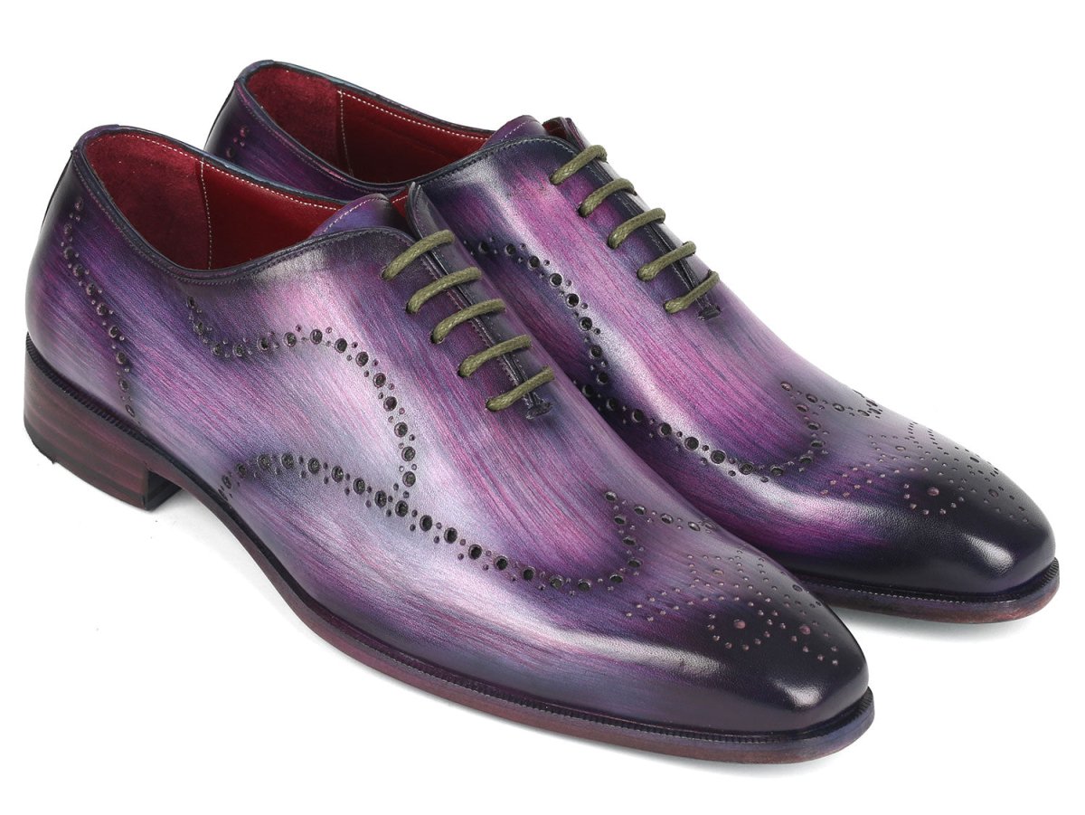 Paul Parkman Men's Wingtip Oxfords Purple (ID741 R)