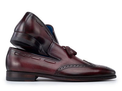 Paul Parkman Men's Wingtip Tassel Loafers Bordeaux (IDWL34 - BRD)